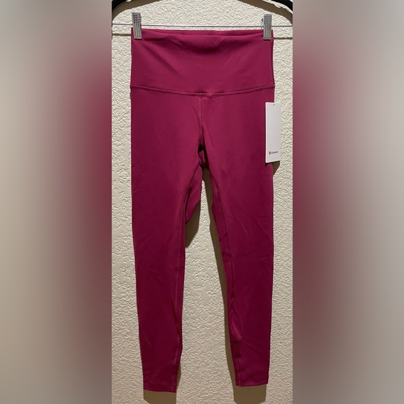 Lululemon NWT Wunder Train High Rise Tights 28” Leggings Magenta Smoke Size 6 - Picture 7 of 9